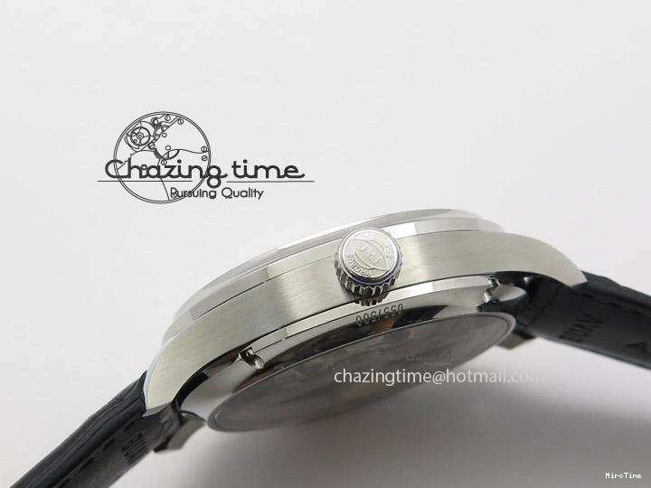 MIROTIME 0601 Breathable Portuguese Tourbillon Mystere SS TF Best Edition White Dial on Black Croc Leather Strap 7384